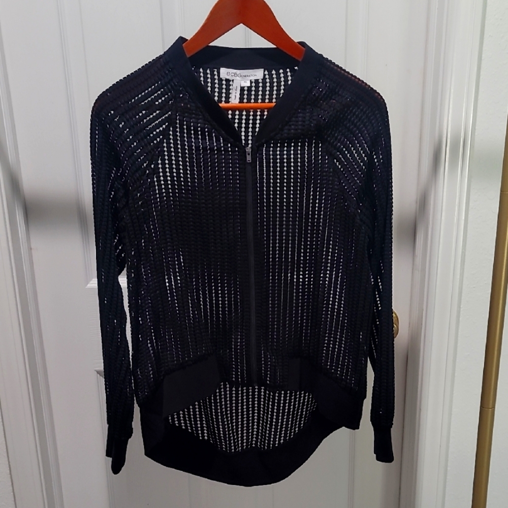BCBGeneration Black Sheer Jacket